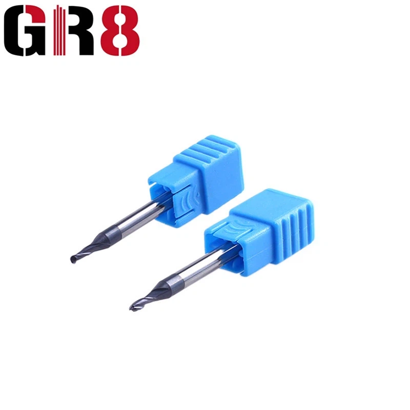 2枚刃ボールノーズ微小径エンドミル